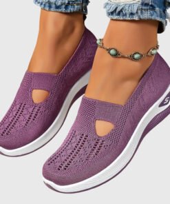 Women's Breathable Fabric Slip-On Shoes | Comfortable Walking Sneakers