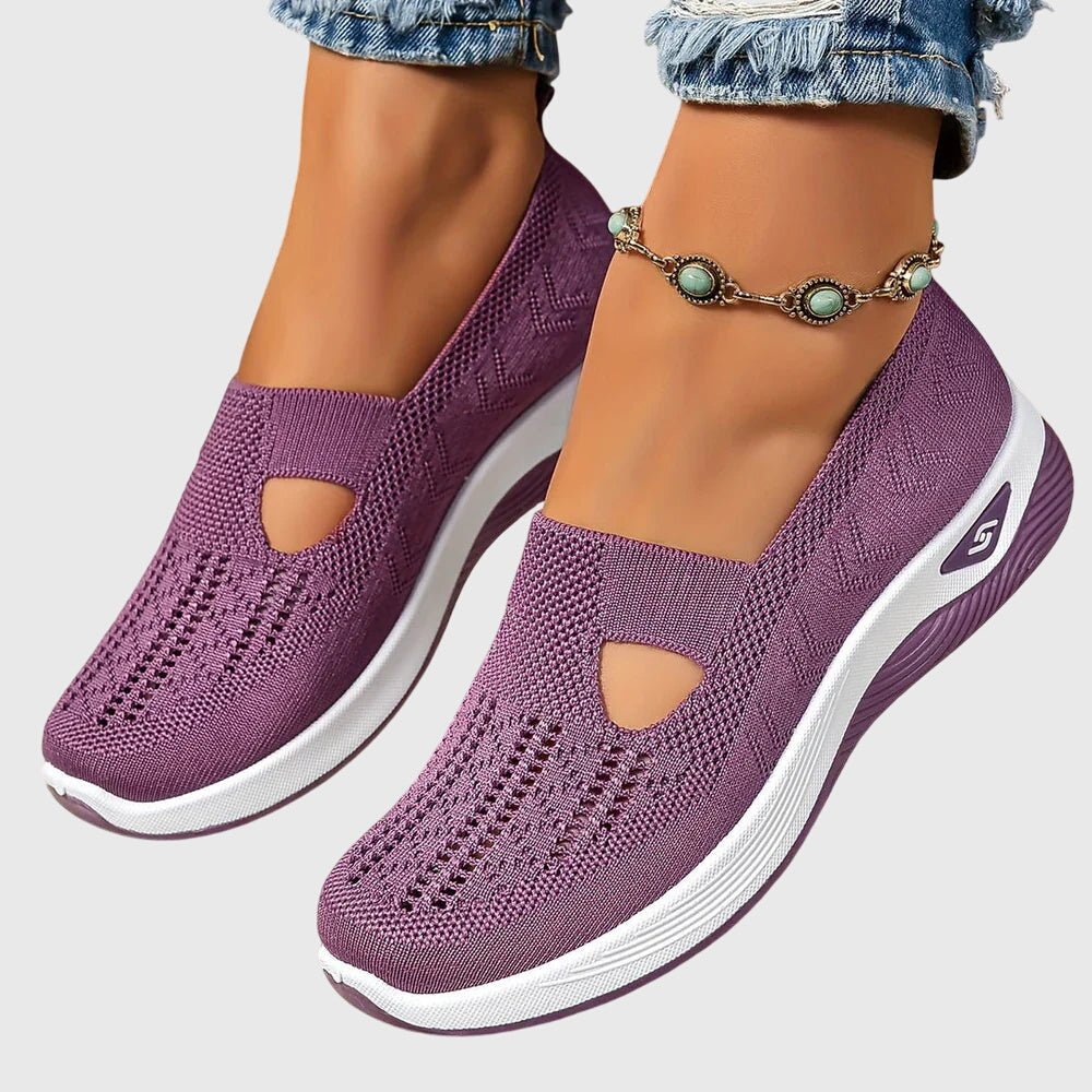 Women's Breathable Fabric Slip-On Shoes | Comfortable Walking Sneakers