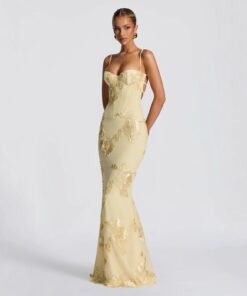 Women's Floral Maxi Dress | Elegant Spaghetti Strap Summer Gown