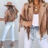 Women's Fringed Cropped Jacket | Stylish Bohemian Chic Outerwear