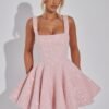 Women's Sequin Mini Dress | Elegant Cocktail Dress with Bow Detail | Dazzling Party Attire